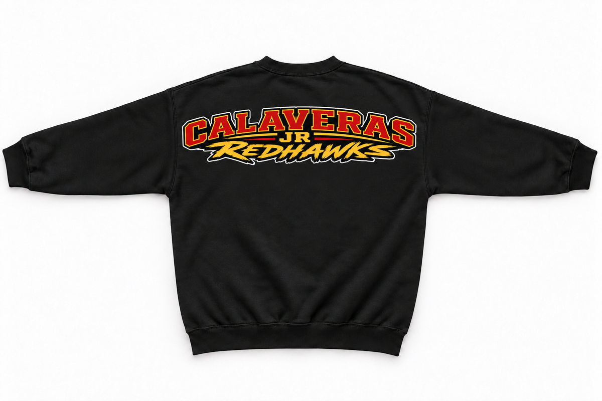 Giant print crewneck sweater